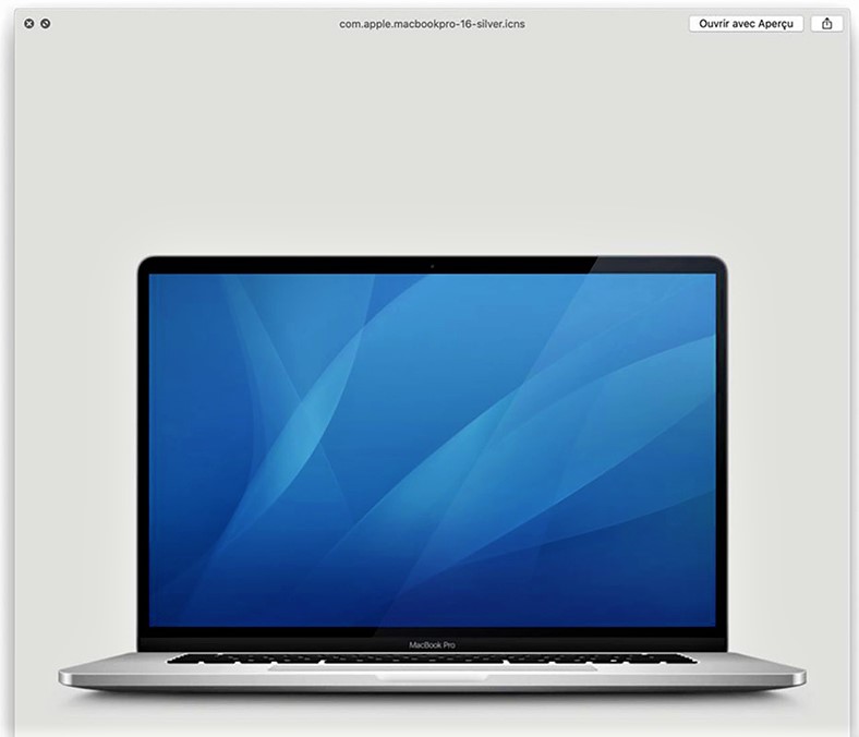 Ortaya Çıkan 16 inç MacBook Pro Simgesi.