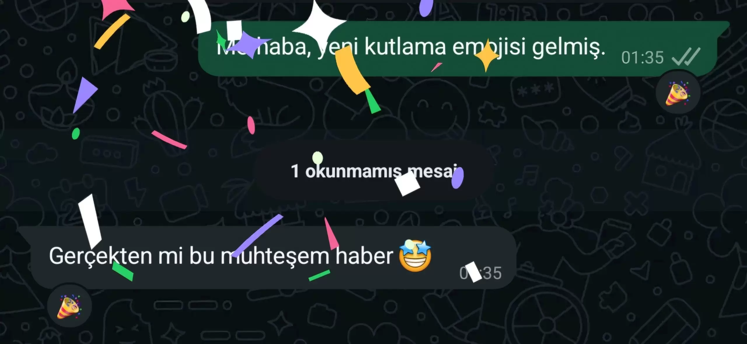 WhatsApp’tan Yılbaşı İçin Eğlenceli Güncelleme: Parti Emojileri ve Konfeti!