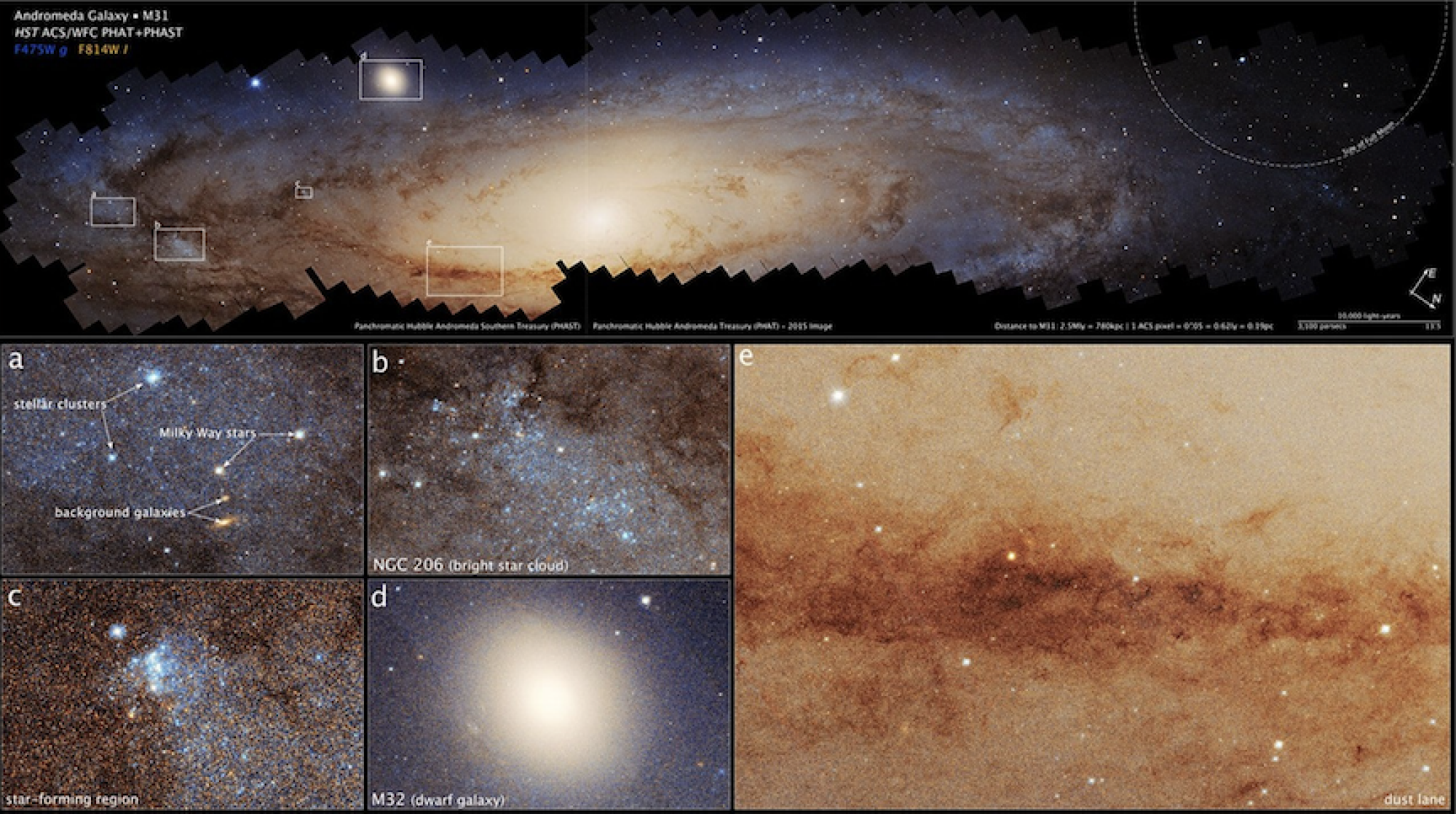 Bilim İnsanları Andromeda Galaksisi’nin Muhteşem Görüntüsünü Paylaştı