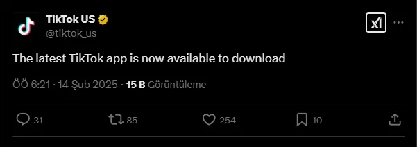 TikTok, Apple ve Google Mağazalarına Geri Döndü